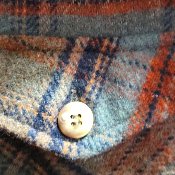 EUC Capacity Petites Wool Poly Cotton Blend Flannel Top Country Cold Weather Jac - Picture 4 of 8